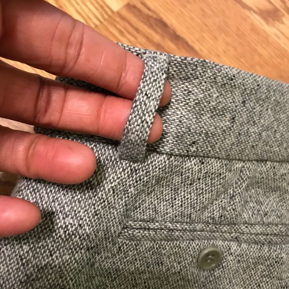 Theory Tweed Wool Trousers Grey Sz 10 - Picture 9 of 9